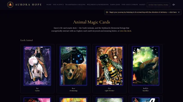 Aurora Hope — Draw a card — the Animal Magic deck