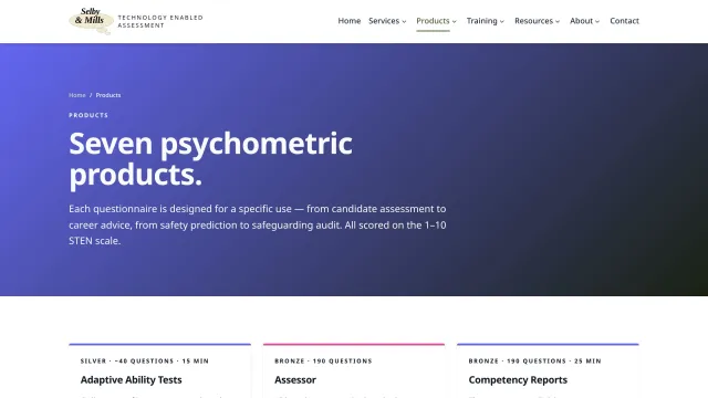 Selby & Mills — The product catalogue